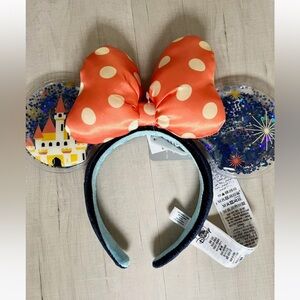 Disney Castle 2023 Minnie Mouse Ears Headband Glitter Fireworks RETIRED HTF